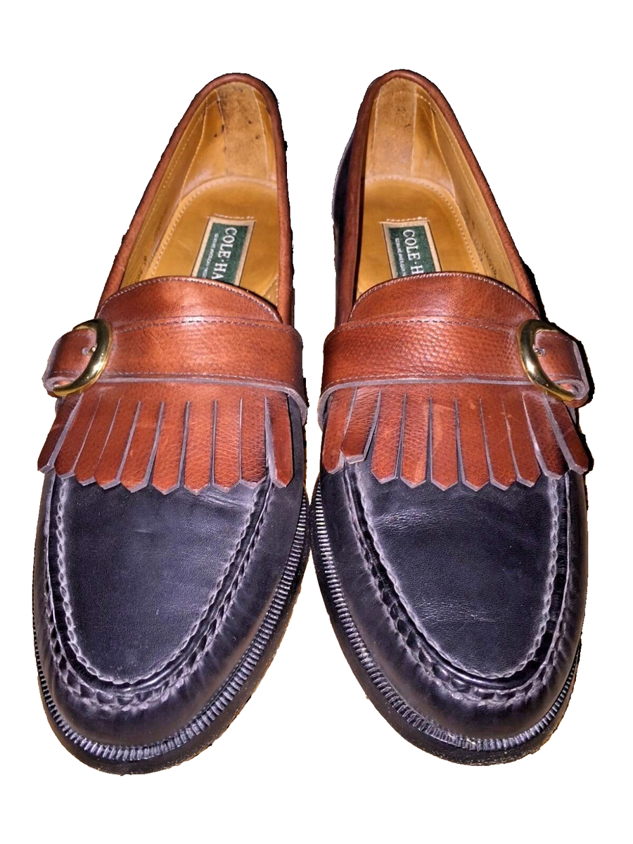 Cole Haan Pinch Buckle Kiltie Loafer. Brown. Size 9.5. s-l400.jpg main image 3