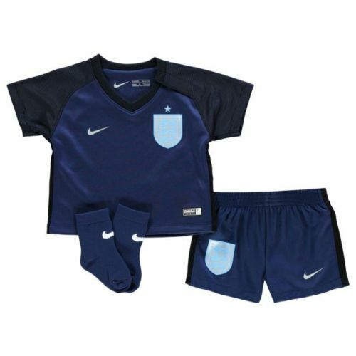 Nike England Away Baby Kit 2017-18 Navy Blue Casual Unisex Easy Comfort - Picture 1 of 6