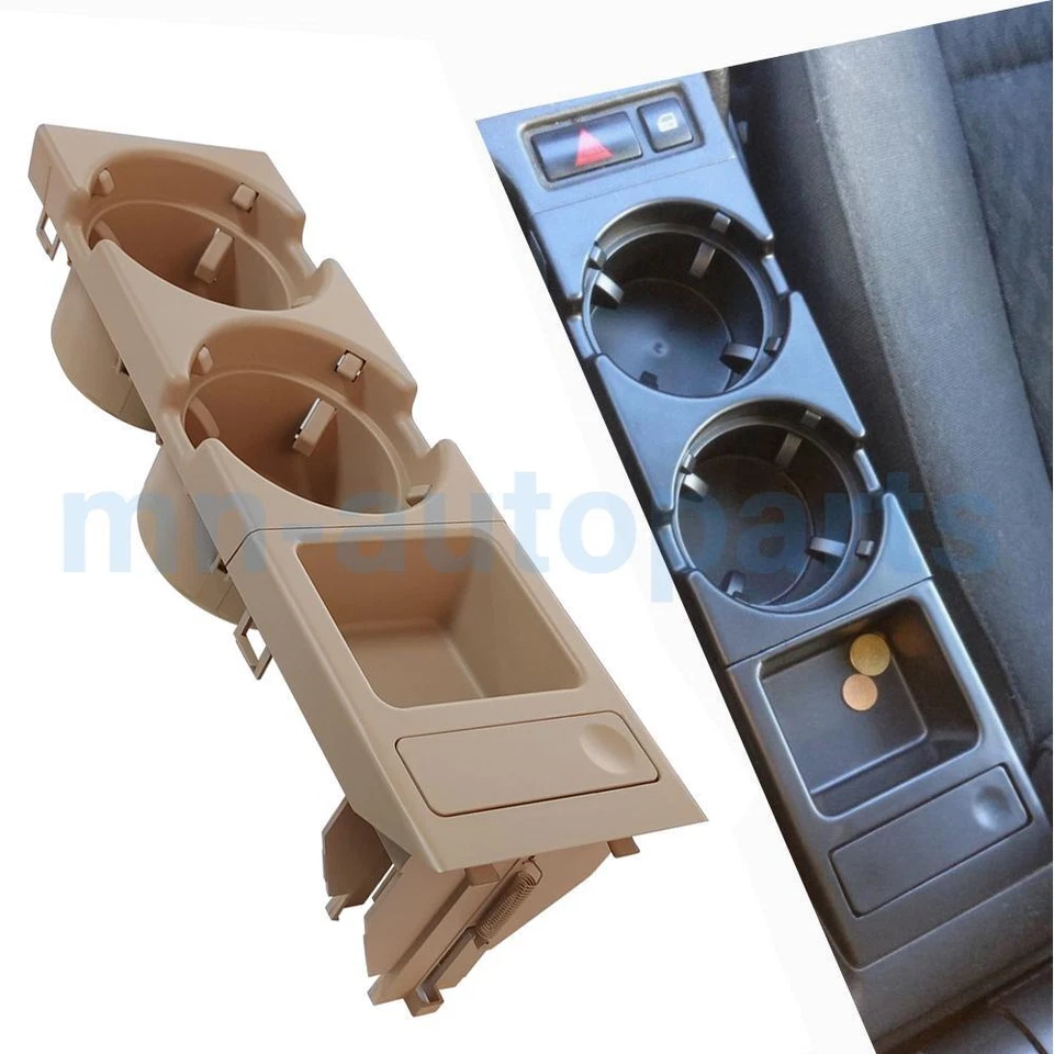 Beige Front Center Console Storage Cup Holder For BMW 323Ci 325Ci 325i 328Ci M3 - Image 3 of 4