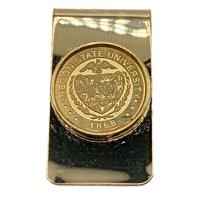Oregon State University OSU Beavers 1868 Seal Gold Toned 25mm X 47mm Money Clip