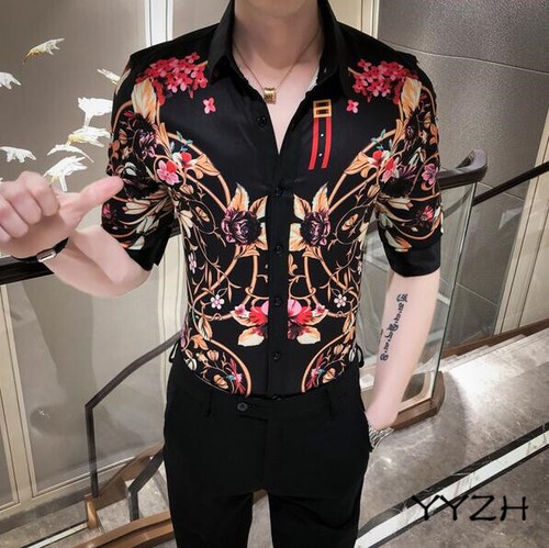 mens smart floral shirts