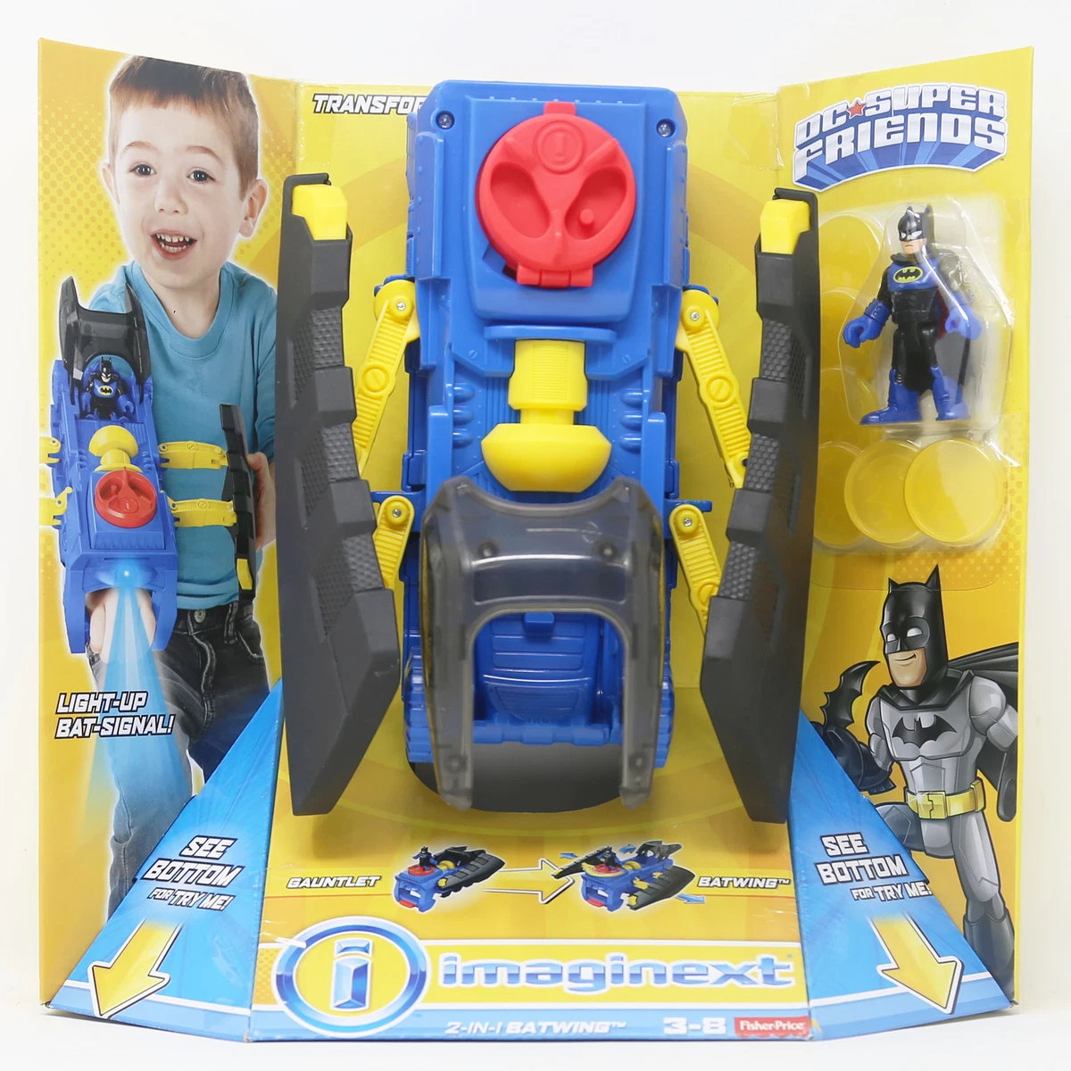 Imaginext DC Super Friends 2 In 1 Batwing Transforming Interactive