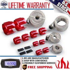 Universal Braided Cover Loom Steel Wire Hose Sleeve Kit Radiato Heater Fuel Line