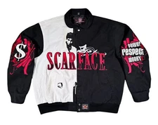 Vintage Scarface Racing Jacket 2XL Cotton Tony Montana Jeff Hamilton JH Design
