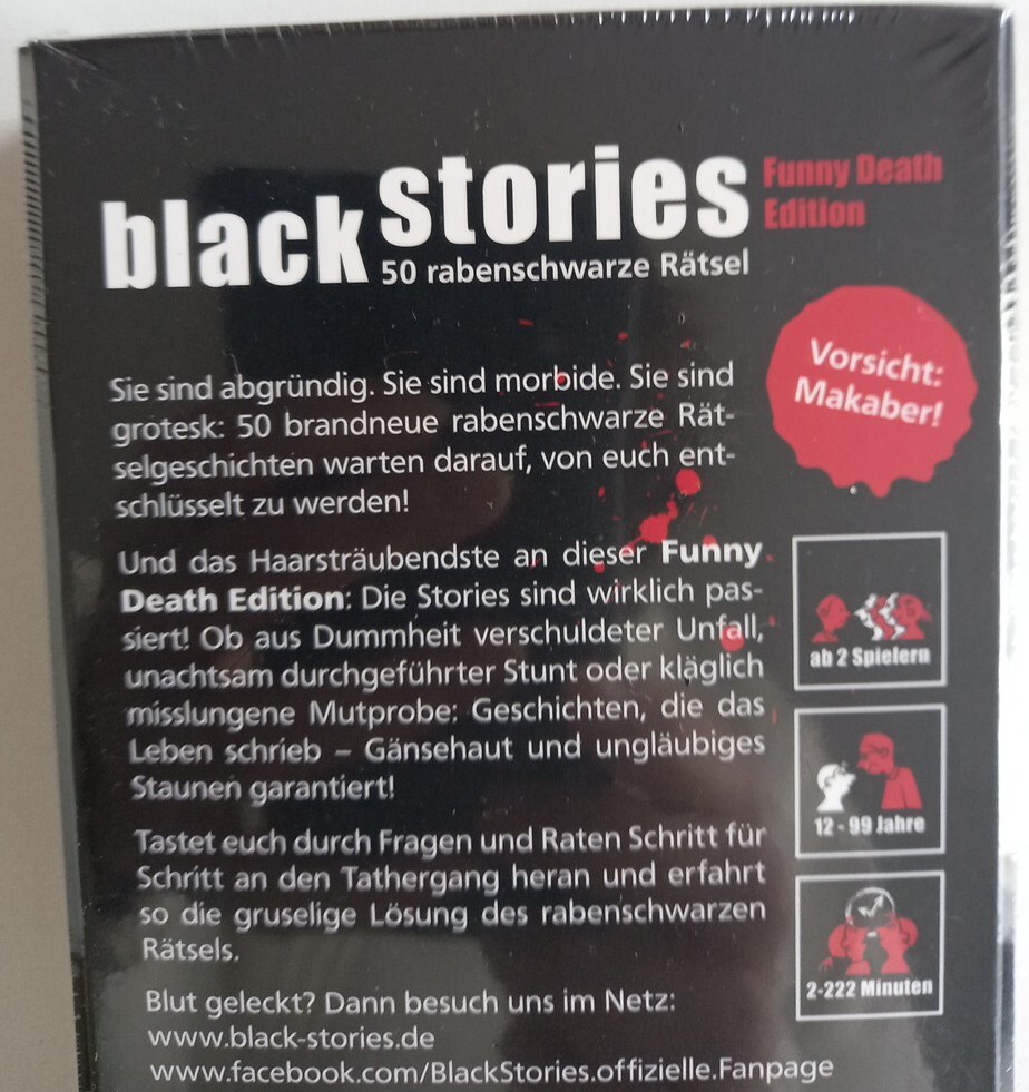 Thumbnail - Neu Black Stories 💀 🤡funny Death Edition ☠️ 50 Rabenschwarze Rätsel