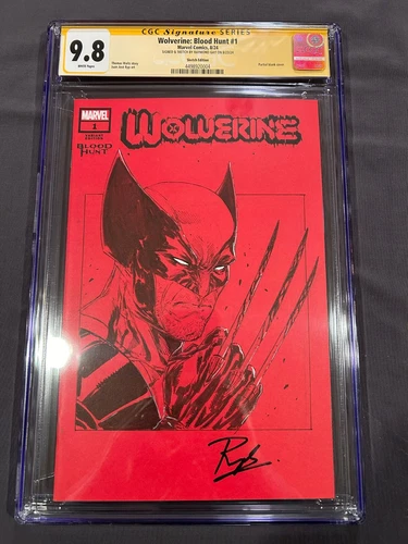 CGC 9.8 WOLVERINE BLOOD HUNT #1 SIGNED & SKETCH RAYMOND GAY (MARVEL 2024) NM/MT