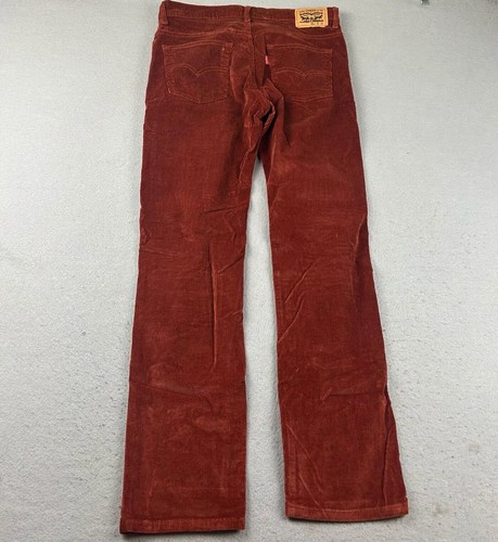 Levis Pants Girls 20 Regular Henna Brown Corduroy 511 Slim Leg 30X30 Teen - Picture 3 of 11