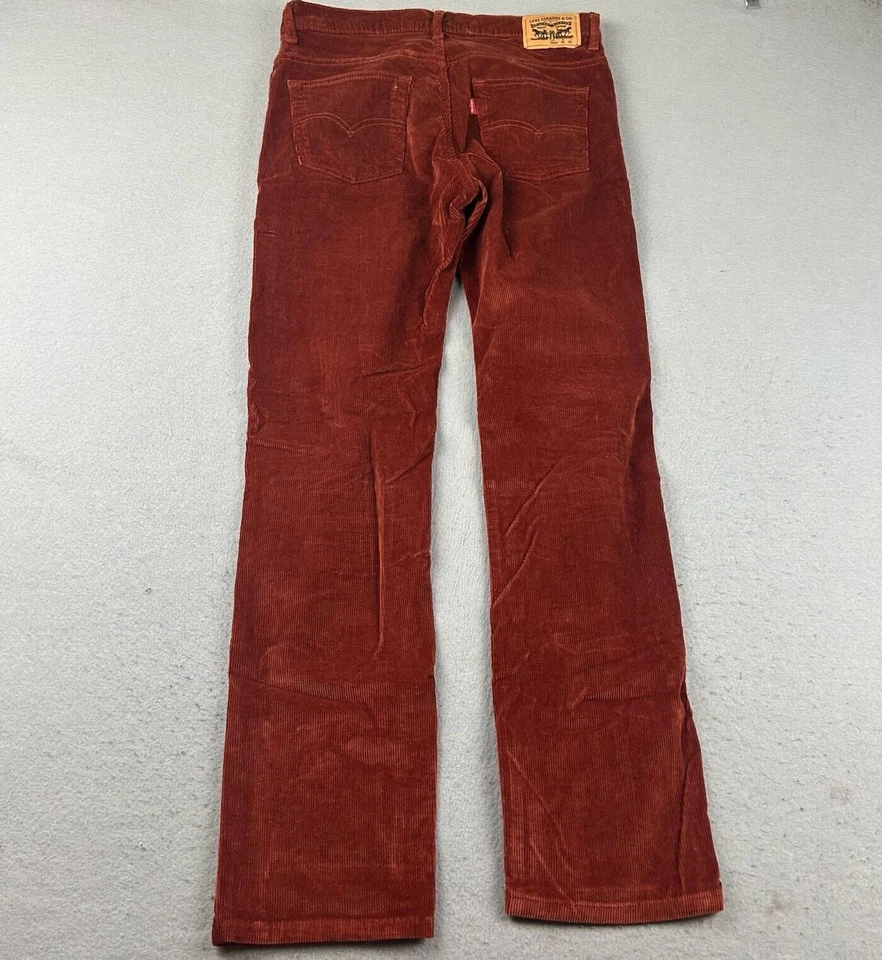 Pantalones Levis Niñas 20 Regular Henna Marrón Pana 511 Pierna Ajustada 30X30 Adolescente Foto 3 de 4