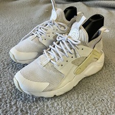Nike Air Huarache Run Ultra Sneaker Youth 4.5Y Women Triple White 847569-100 Kid