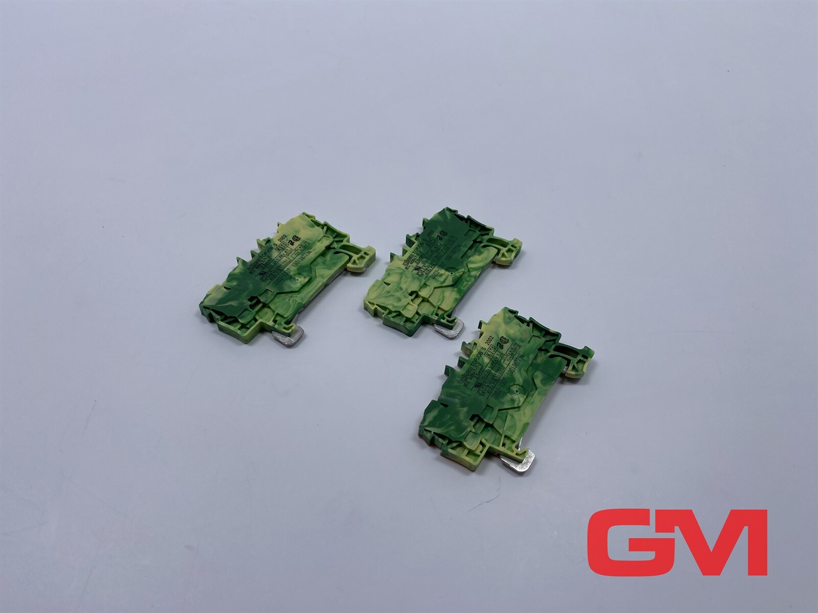 3x Wago 3-Pole Ground Terminal Block 2002-1307