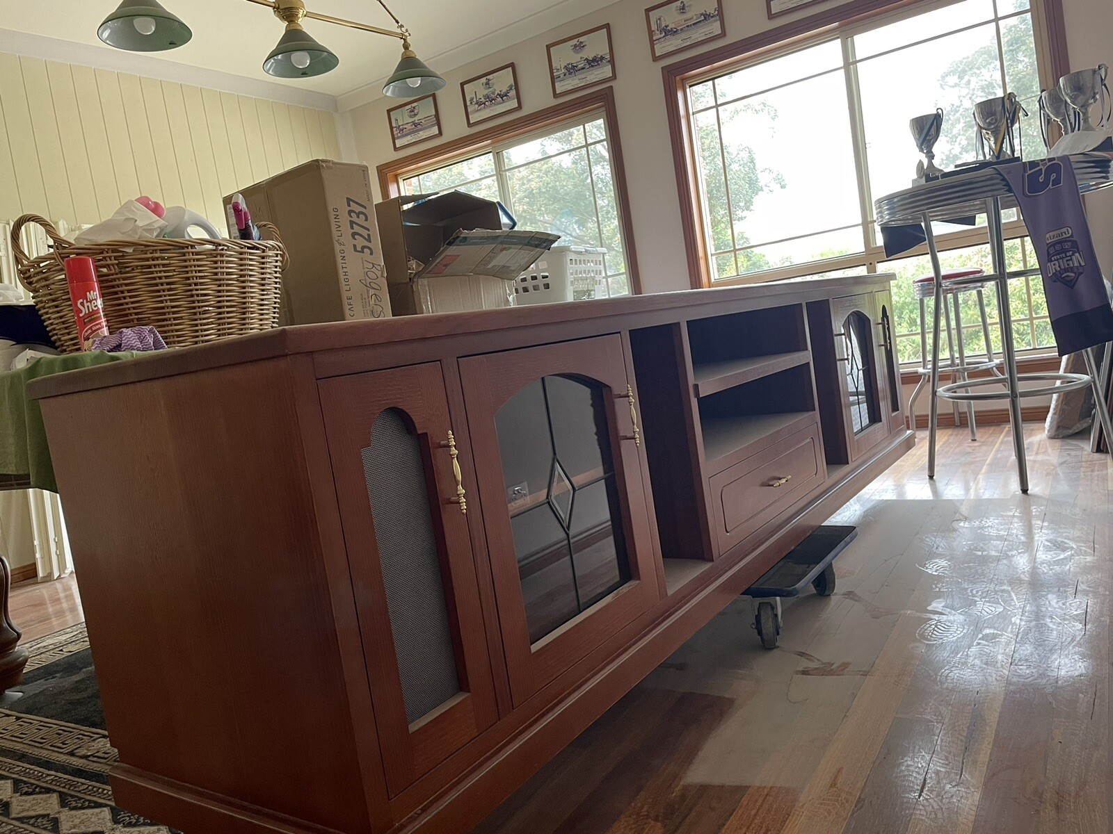 TV entertainment unit solid wood eBay