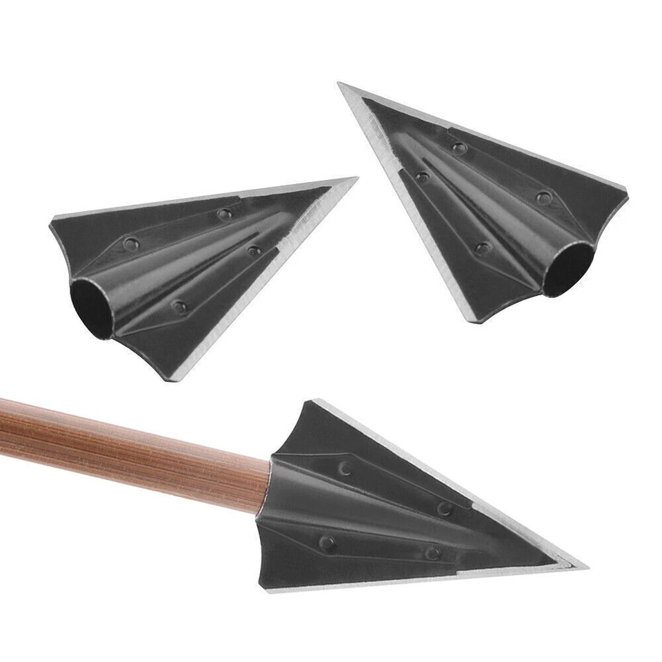 DIY Tradition Hunting Broadheads Blade Tips 8MM Bamboo Wooden Arrow Shaft Glue - Image 3 of 4