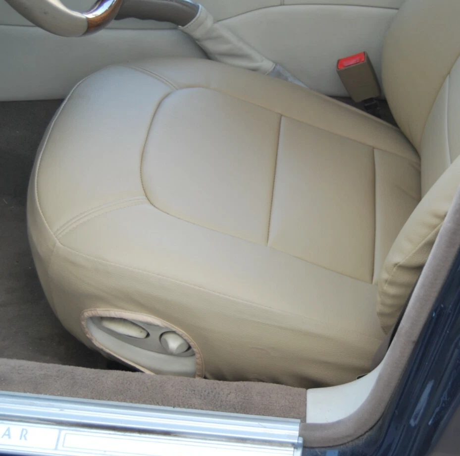 JAGUAR XJ8 1998-2003 IGGEE S. CUERO AJUSTE PERSONALIZADO 2 FUNDAS ASIENTO DELANTERO 13 COLORES Foto 3 de 4