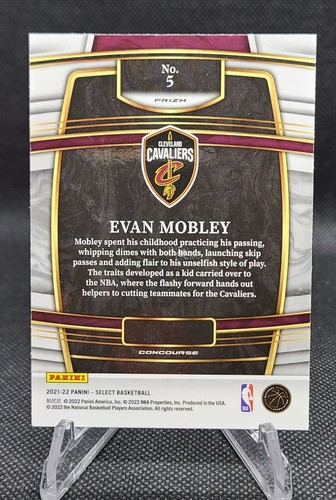 Evan Mobley 2021-22 Panini Select Concourse naranja flash Prizm radiocontrol #5 - Imagen 2 de 2