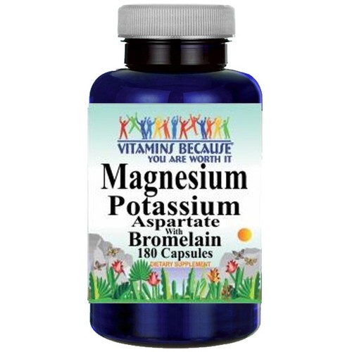 Magnesium Potassium Aspartate and Bromelain 180 Caps by Vitamins