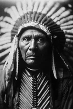 New 5x7 Native American Photo: Chief Three Horses, Unknown Indian Tribe - 1905