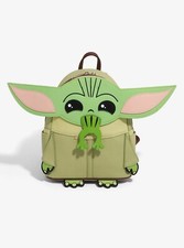 Star Wars The Mandalorian Child Frog In Mouth Figural Mini Backpack - Baby Yoda