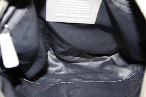 Coach Kristin 19937 Silver Gray Jacquard Signature Zip Tag - Picture 12 of 12