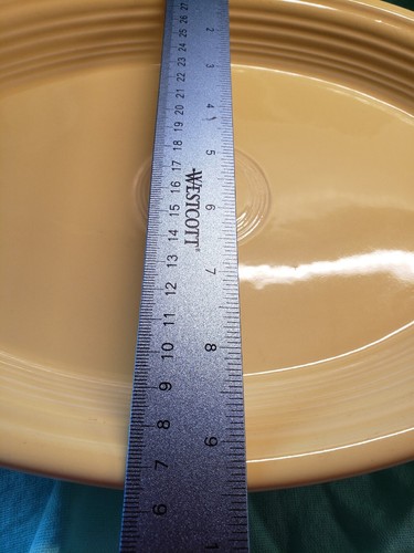Fiesta Ware OVAL PLATTER Plate Yellow 13 1/2" Sunflower Homer LAUGHLIN 2001 - Picture 3 of 6