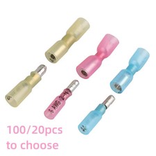 AWG Red Heat Shrink Bullet Wire Connectors 22-16 Female Male Crimp Terminal