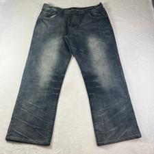 RAW BLUE Vintage Baggy Wide Leg Jeans Design Skater Grunge 38X32 36X30 Premium