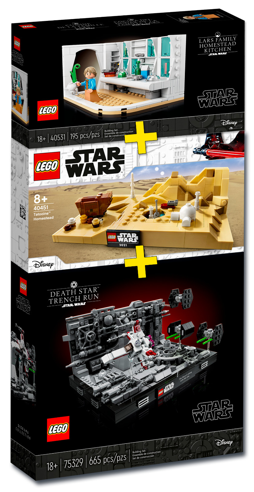 LEGO Star Wars 40451 40531 75329 Diorama Collection boite neuve de briques de collection