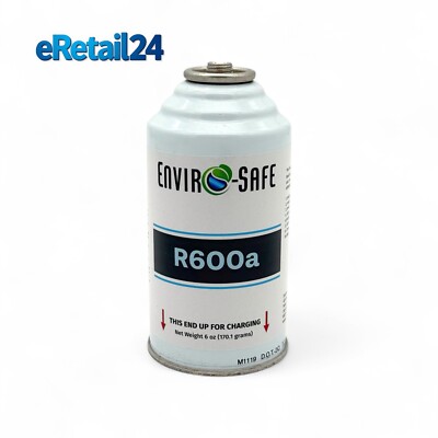 R600a ''HC'' New Modern Organic Coolant, Enviro-Safe R600a (1) 6 oz. Can