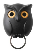 Schl&uuml;sselhalter Eule, mechanische Augen, Variante: Schwarz