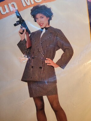 Women's Halloween Costume Gun Moll Size Standard 