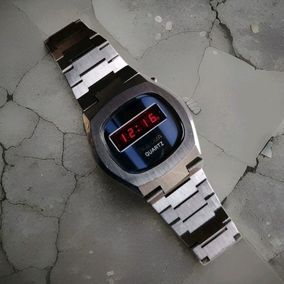 Bulova Led EDELSTAHL Vintage 70er