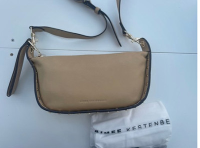 Aimee Kestenberg Leder Nieten Hamilton Schultertasche/Crossbody in Camel Neu b