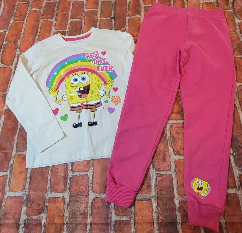 NWT Girls SpongeBob SquarePants "Best Day Ever" Outfit Set Size 6X 6