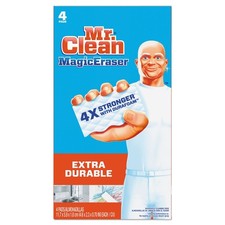 Mr. Clean 82038 4.6" x 2.4" 0.7" Thick Extra Durable Magic Eraser (4/BX) New