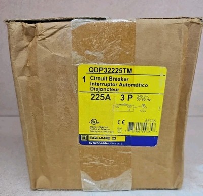 NEW QDP32225TM - Square D Bolt-On 240V 225A 3 pole circuit breaker 25kA@240V