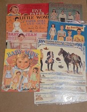 Vintage Paper Doll Lot Uncut Shackman B Henry Ford Museum Dionne Quints 12 pc