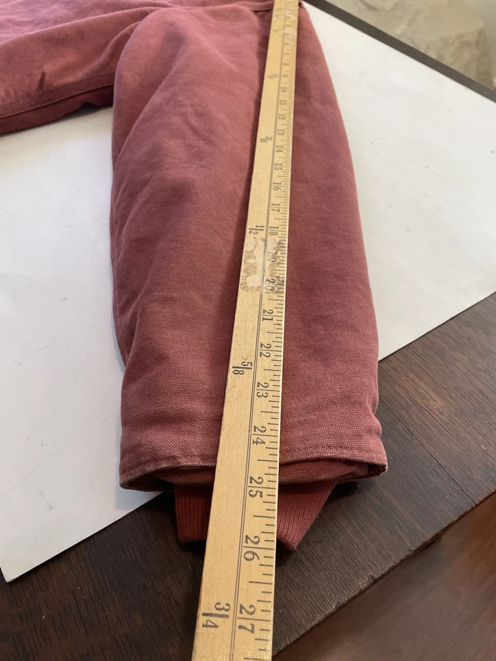 Carhartt Sherpa Lined Duck Canvas Zip Jacket women’s 2 XL Hooded Pink WJ141 work - Image 3 of 4