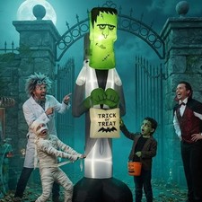12FT Halloween Inflatable Frankenstein Monster,Funny Blow Up Holiday Yard Decora