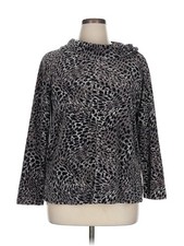White Stag Women Black Pullover Sweater XL