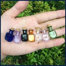 9pcs Mini Glass Color Bottles with Cork Stopper Wishing Bottles Gift Pendants...