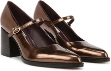 Franco Sarto Diane Women's Bronze Metallic Mary Jane Pumps NW/OB 9M