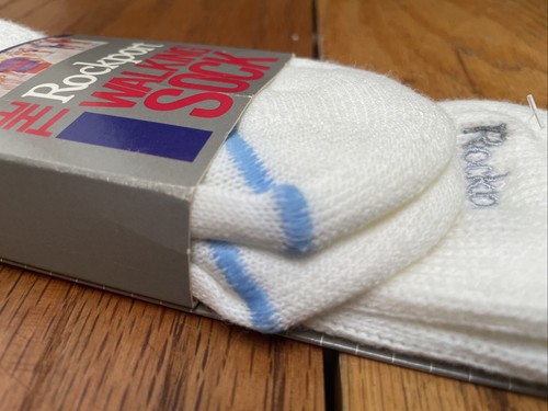 Vtg 1986 NOS Rockport The Walking Sock Padded Sole Full Crew Socks 6 Pair - Picture 4 of 7