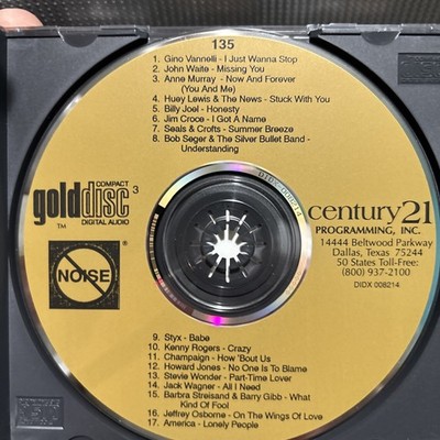 Gold Disc Century 21 Programming  Broadcast Collectible Rare CD No. 135