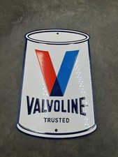 Valvoline Motor Oil Embossed Metal Sign Small Valvoline Motor Oil Embossed Metal Sign Small