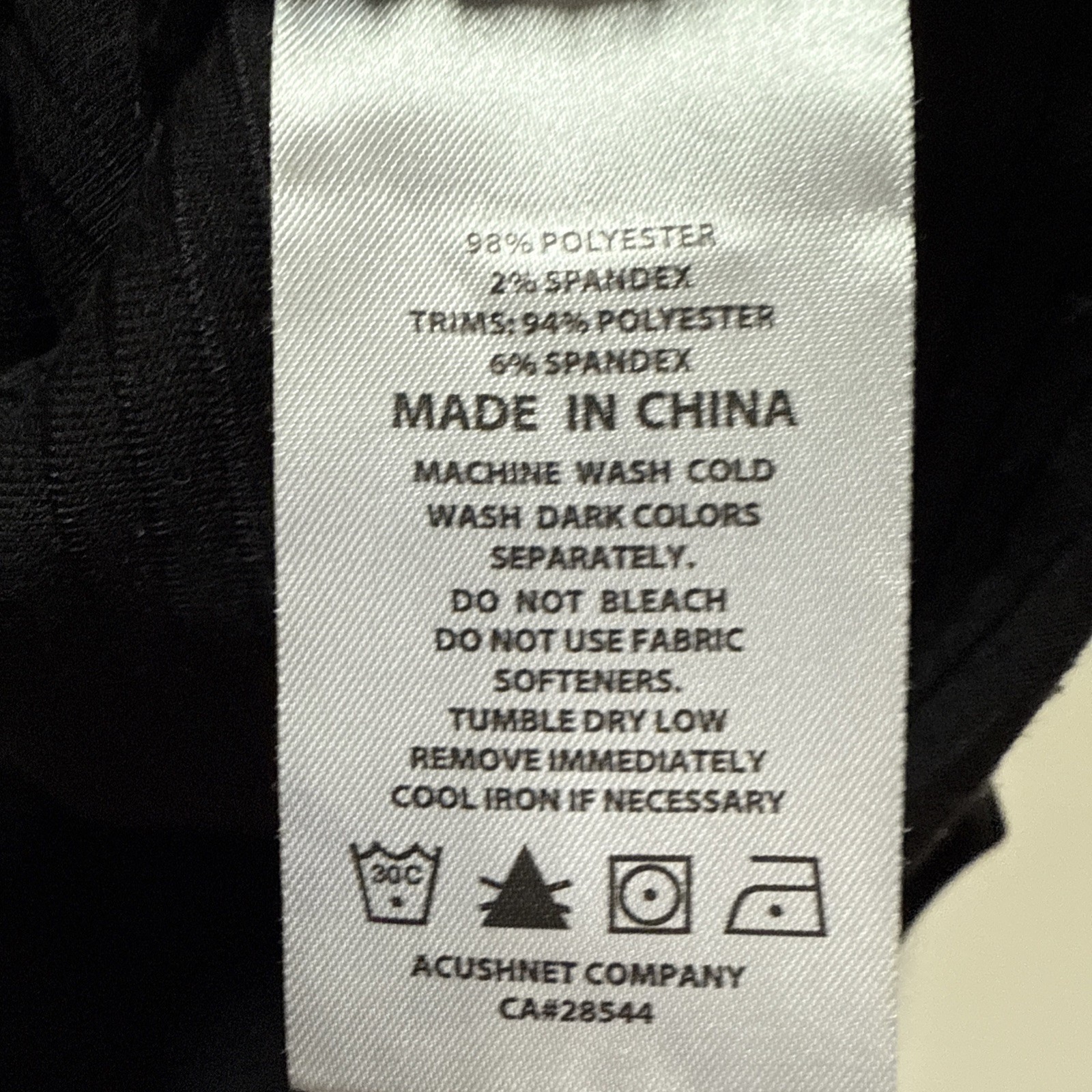 Footjoy Mens Pullover Quarter Zip Polyester Shirt Large Black 