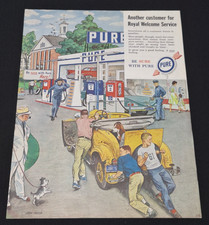 1959 PURE GAS & OIL Print Ad Magazine Ad