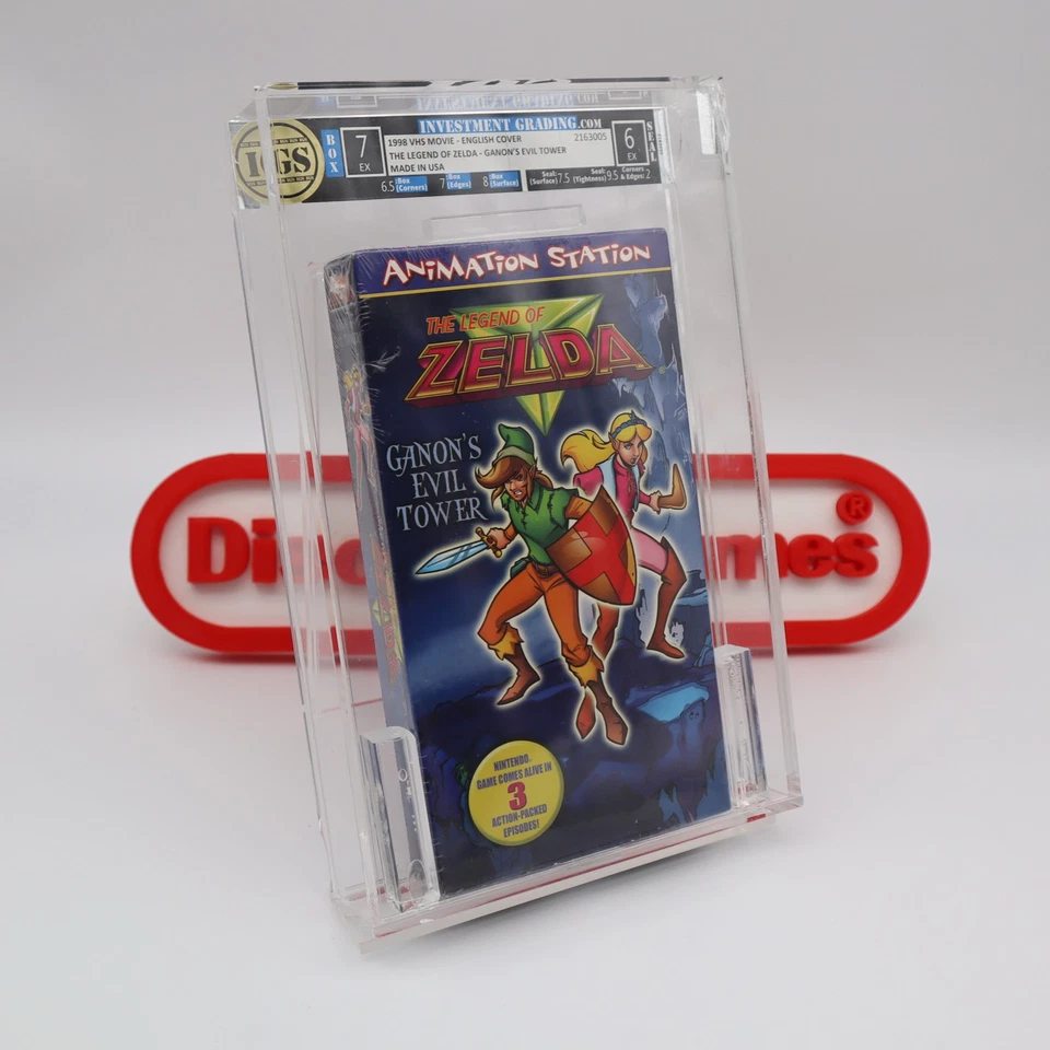 THE LEGEND OF ZELDA: GANON'S EVIL TOWER - IGS GRADED 7 BOX & 6 SEAL -Sealed VHS! - Image 3 of 4