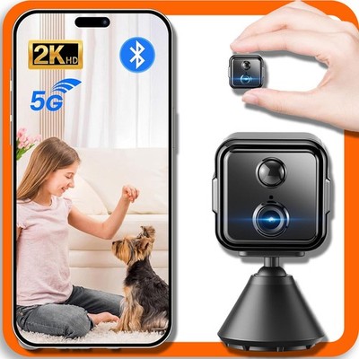 Mini-Kamera 2K Überwachungskamera Außen WiFi Magnetische Mit PIR Camera