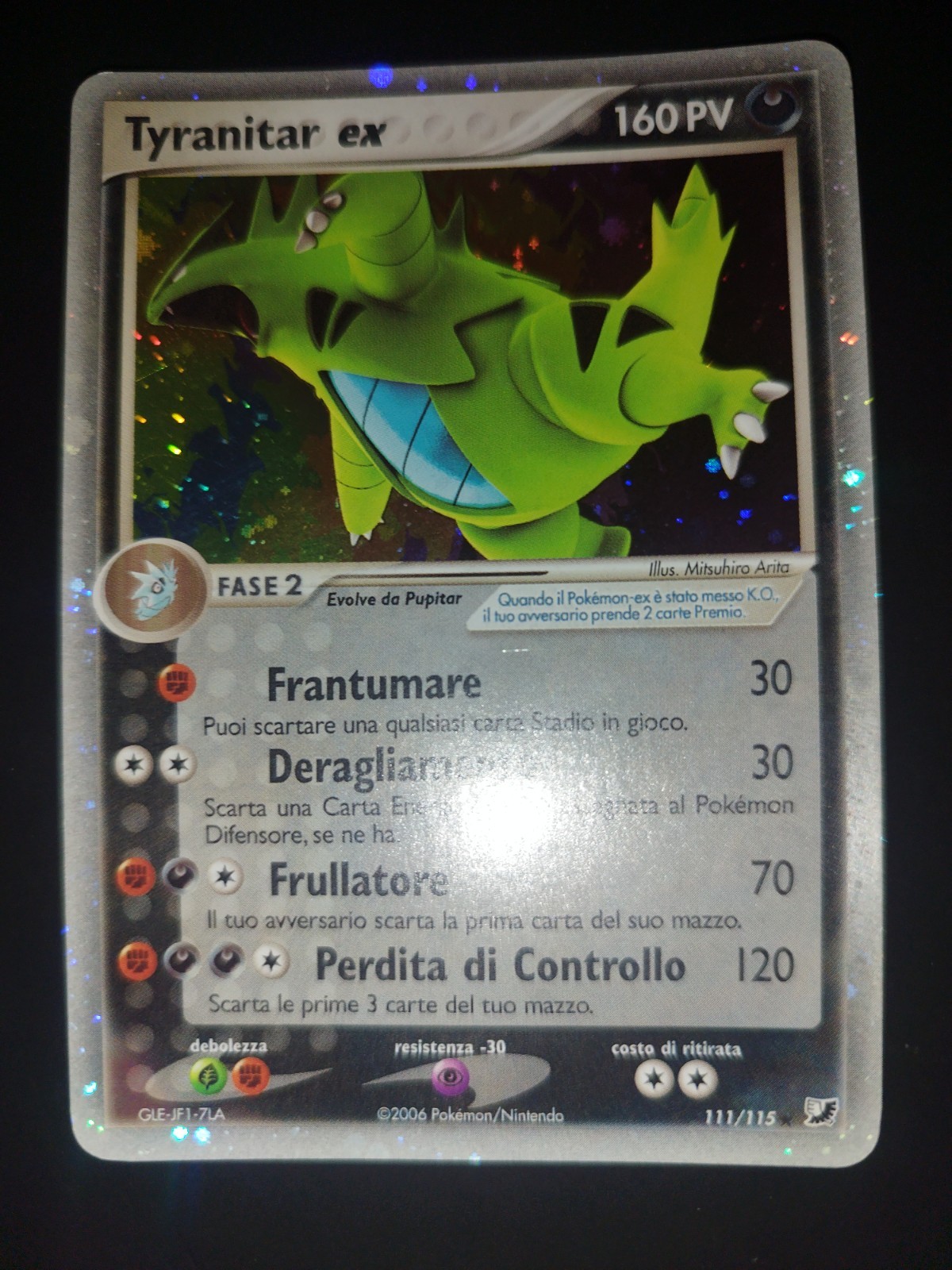 Pokemon Tyranitar Ex #111 Holo Ex Unseen Forces 2005 English