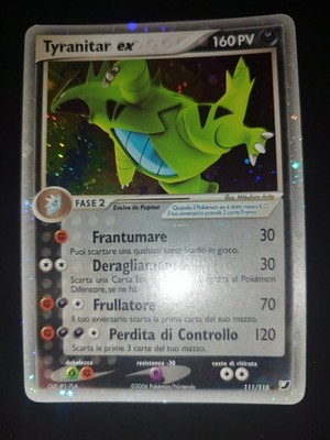 Pokemon Tyranitar Ex #111 Holo Ex Unseen Forces 2005 Englisch