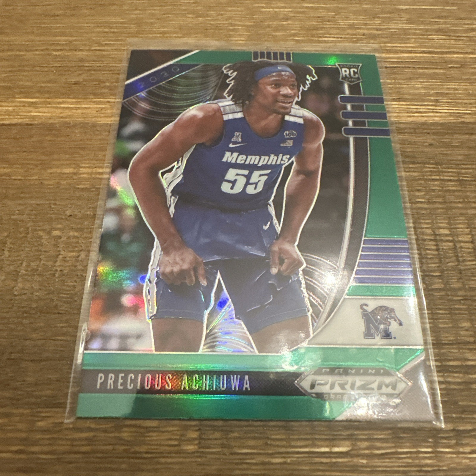 2020 Panini Prizm Draft Picks Collegiate #48 Precious Achiuwa Green Memphis